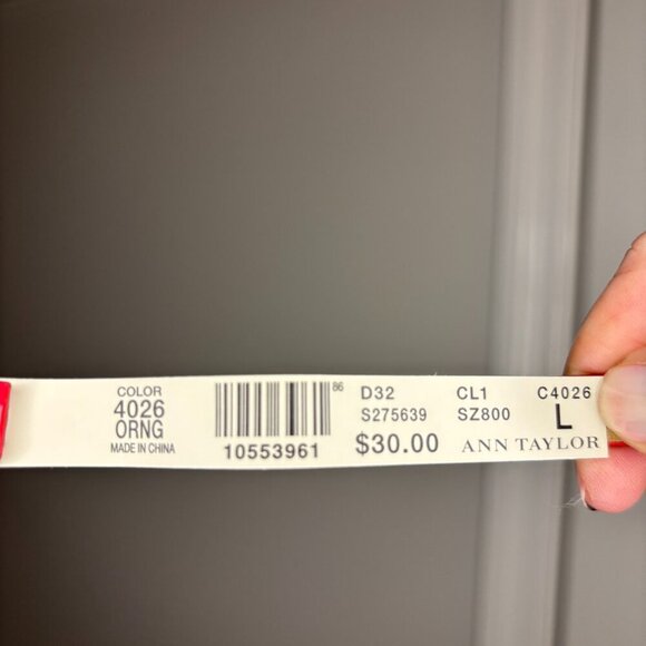 ANN TAYLOR NEW Hot Pink / Orange Skinny Belt Womans L - Picture 5 of 5